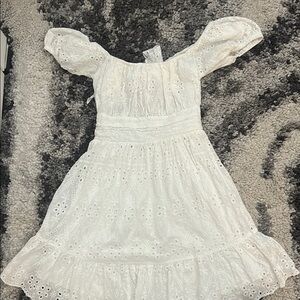 White Eyelet Kids Dress